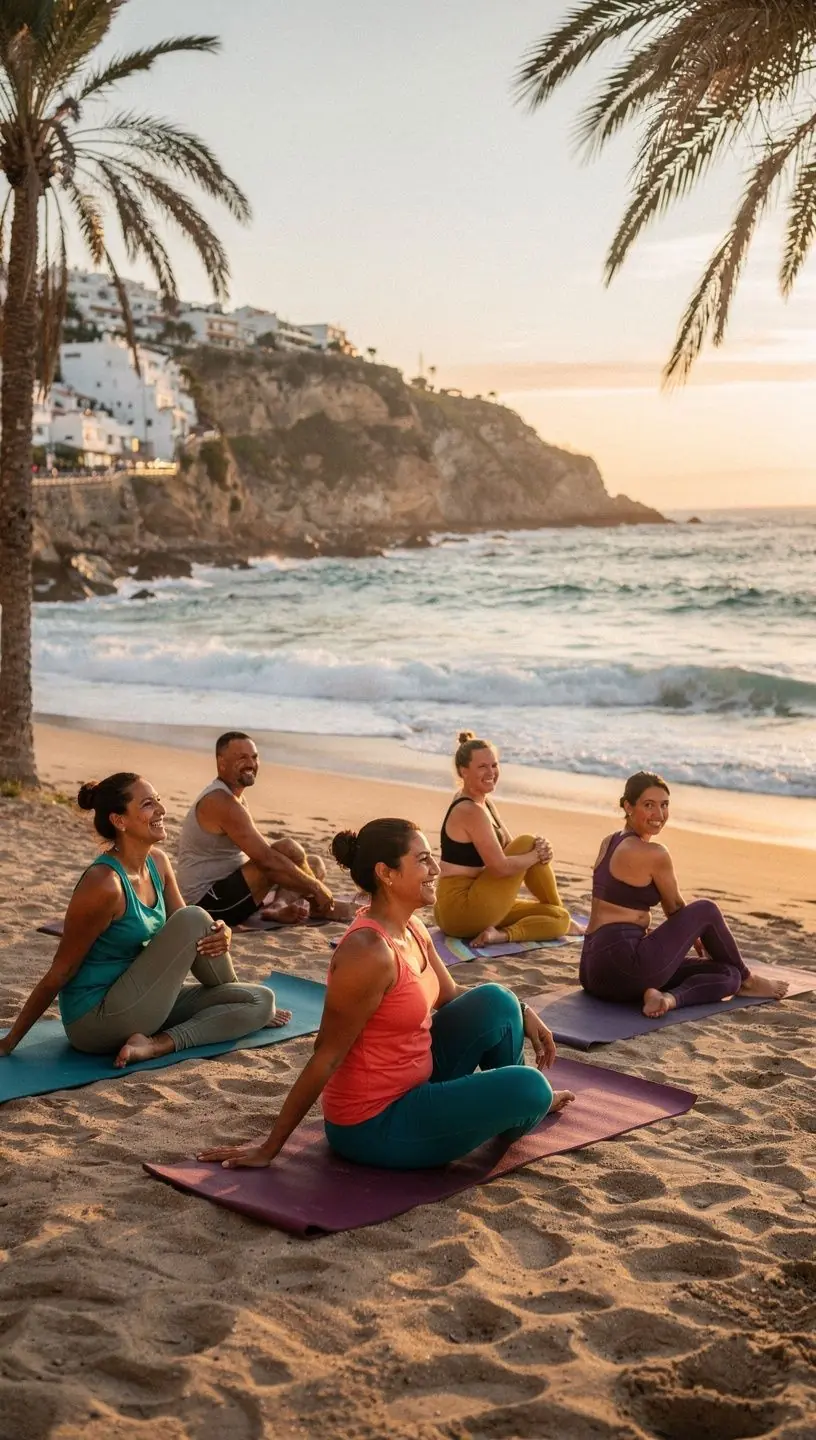 Practicante de yoga realizando una postura de torsión para mejorar la digestión.