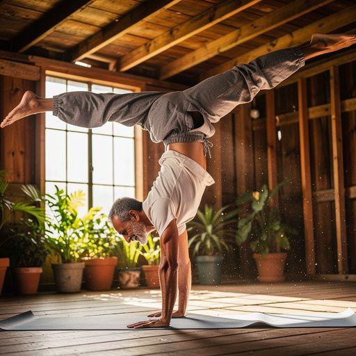 Persona meditando en una postura de yoga, enfocándose en la conexión mente-cuerpo para la digestión.
